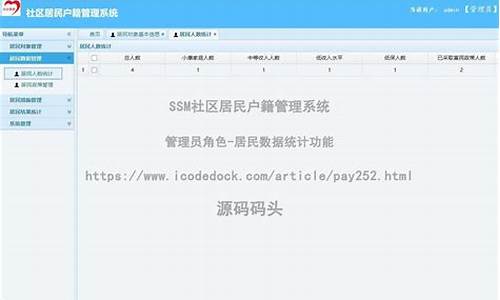 居民信息统计网站源码_居民信息统计网站源码查询