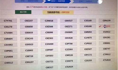 车牌靓号网上选号系统源码_车牌靓号软件